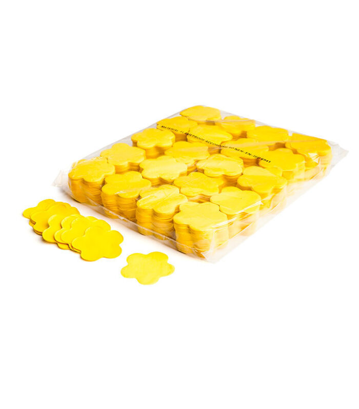 TCM FX - Lassú esésű Konfetti Virágok Ø 55mm - Sárga- 1 kg